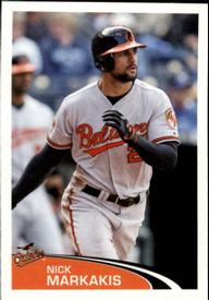 2012 Topps Stickers #3 Nick Markakis Front