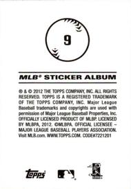 2012 Topps Stickers #9 Oriole Bird Back