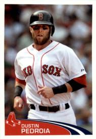 2012 Topps Stickers #14 Dustin Pedroia Front