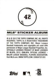 2012 Topps Stickers #42 Adam Lind Back