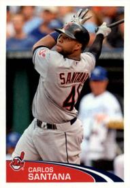 2012 Topps Stickers #61 Carlos Santana Front