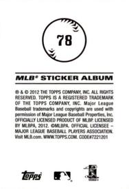 2012 Topps Stickers #78 Billy Butler Back