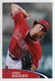 2012 Topps Stickers #91 Jered Weaver Front