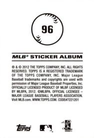 2012 Topps Stickers #96 Mark Trumbo Back