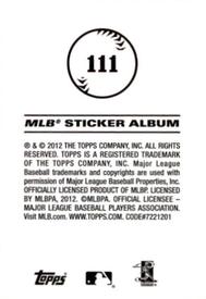 2012 Topps Stickers #111 Jesus Montero Back