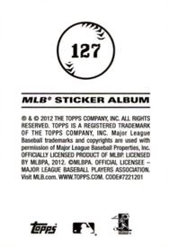 2012 Topps Stickers #127 Martin Prado Back