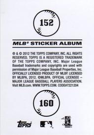 2012 Topps Stickers #152 / 160 Cubs / Phillies Back