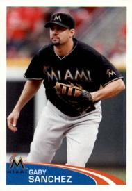 2012 Topps Stickers #166 Gaby Sanchez Front
