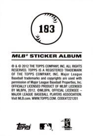 2012 Topps Stickers #183 Mr. Met Back