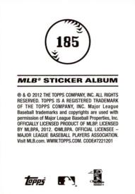 2012 Topps Stickers #185 Shane Victorino Back