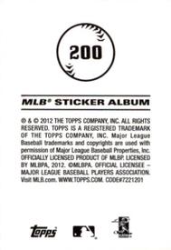 2012 Topps Stickers #200 Stephen Strasburg Back