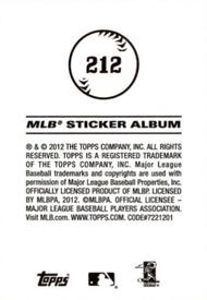 2012 Topps Stickers #212 Joey Votto Back