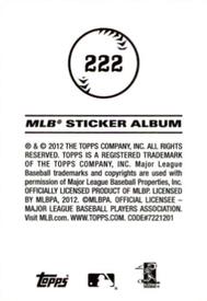 2012 Topps Stickers #222 Carlos Lee Back