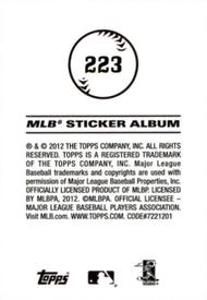2012 Topps Stickers #223 J.D. Martinez Back