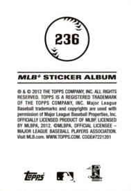2012 Topps Stickers #236 Rickie Weeks Back