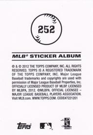2012 Topps Stickers #252 Lance Berkman Back