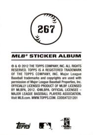2012 Topps Stickers #267 Ramon Hernandez Back