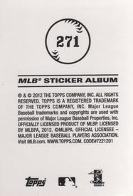 2012 Topps Stickers #271 Troy Tulowitzki Back