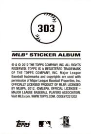 2012 Topps Stickers #303 Matt Kemp Back