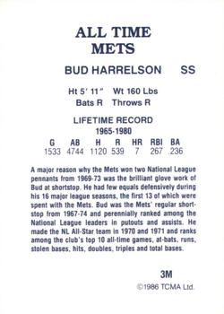 1986 TCMA All-Time New York Mets #3M Bud Harrelson Back