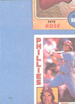 1985 Renata Galasso Pete Rose #114 Pete Rose Back