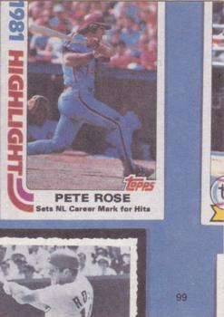 1985 Renata Galasso Pete Rose #99 Pete Rose Back