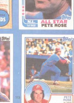 1985 Renata Galasso Pete Rose #113 Pete Rose Back