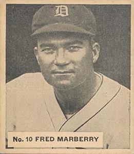1936 World Wide Gum (V355) #10 Fred Marberry Front