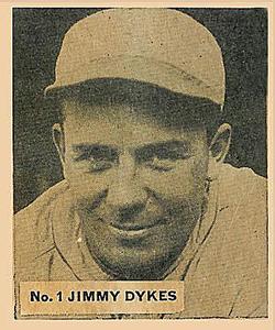 1936 World Wide Gum (V355) #1 Jimmie Dykes Front