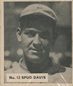 1936 World Wide Gum (V355) #12 Spud Davis Front