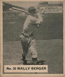 1936 World Wide Gum (V355) #35 Wally Berger Front