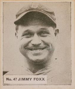 1936 World Wide Gum (V355) #47 Jimmie Foxx Front