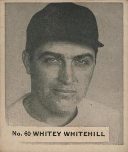1936 World Wide Gum (V355) #60 Earl Whitehill Front