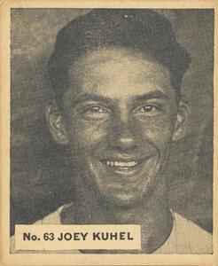 1936 World Wide Gum (V355) #63 Joe Kuhel Front