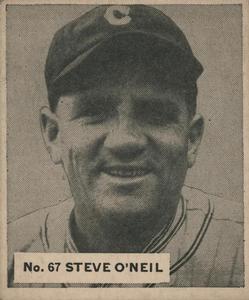 1936 World Wide Gum (V355) #67 Steve O'Neill Front