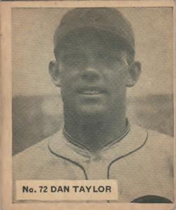 1936 World Wide Gum (V355) #72 Dan Taylor Front