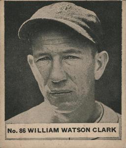 1936 World Wide Gum (V355) #86 Watty Clark Front