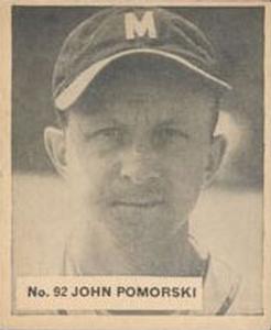 1936 World Wide Gum (V355) #92 John Pomorski Front