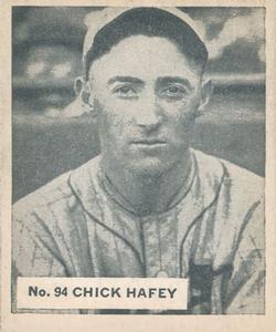 1936 World Wide Gum (V355) #94 Chick Hafey Front
