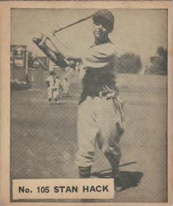 1936 World Wide Gum (V355) #105 Stan Hack Front