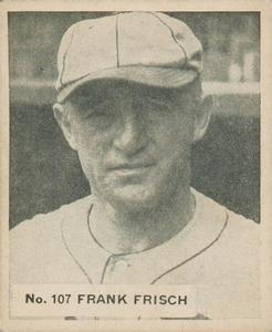 1936 World Wide Gum (V355) #107 Frankie Frisch Front