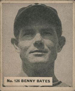 1936 World Wide Gum (V355) #126 Benny Bates Front