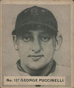 1936 World Wide Gum (V355) #127 George Puccinelli Front