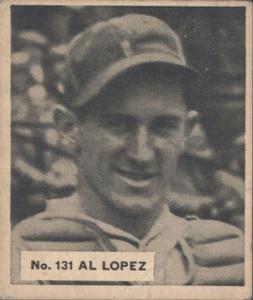 1936 World Wide Gum (V355) #131 Al Lopez Front