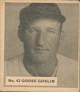 1936 World Wide Gum (V355) #43 Goose Goslin Front