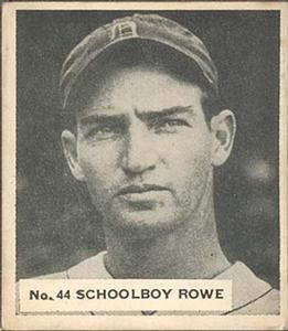 1936 World Wide Gum (V355) #44 Schoolboy Rowe Front