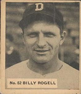 1936 World Wide Gum (V355) #52 Billy Rogell Front
