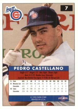 1992-93 Fleer Excel #7 Pedro Castellano Back