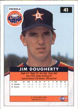 1992-93 Fleer Excel #41 Jim Dougherty Back
