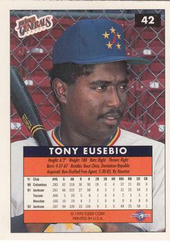 1992-93 Fleer Excel #42 Tony Eusebio Back